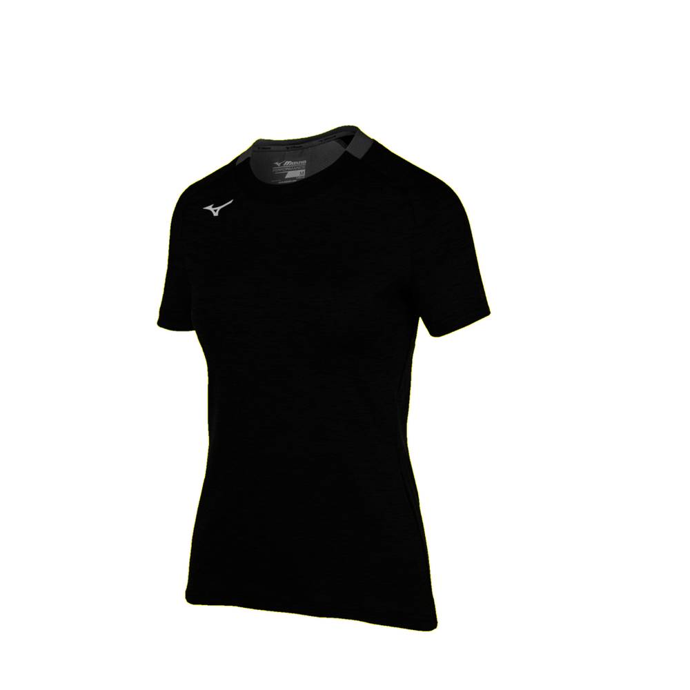 Maglietta Mizuno Alpha Short Sleeve Donna - Nere - 42837-VHKW